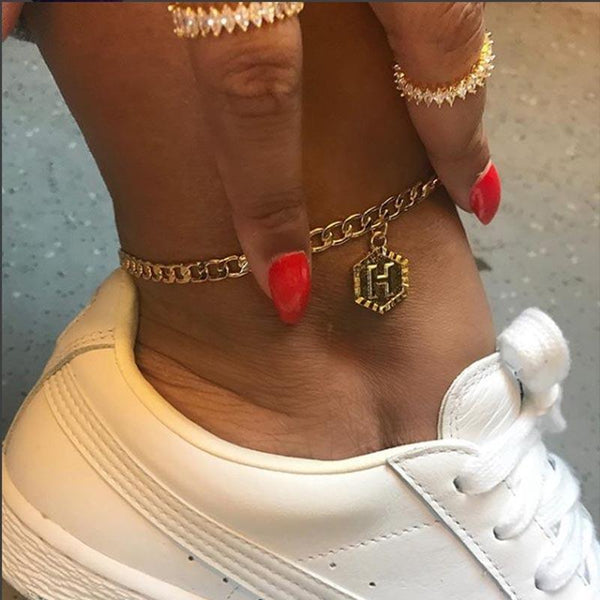 A-Z Letter Anklet Cute Ankle Bracelet