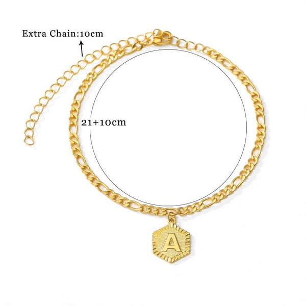 A-Z Letter Anklet Cute Ankle Bracelet