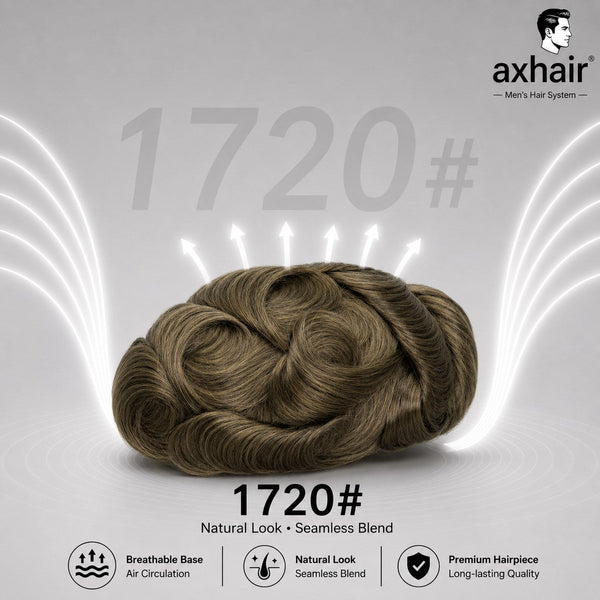 Full French Lace: Men's Lace Toupee  Full French Lace Base  Suitable for Humid Climate