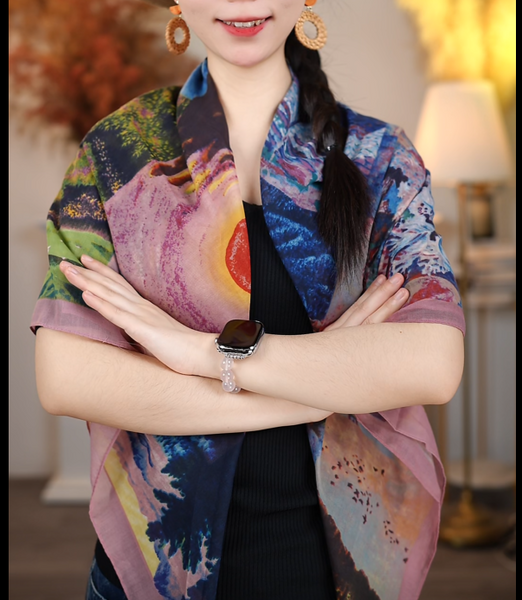 110 Size Sunscreen Large Silk Scarf/Shawl Gift