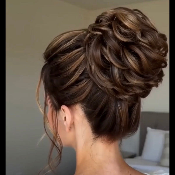 Large Messy Hair Bun Curly Synthetic hair