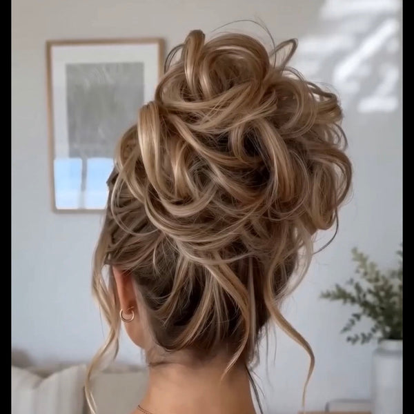 Large Messy Hair Bun Curly Synthetic hair
