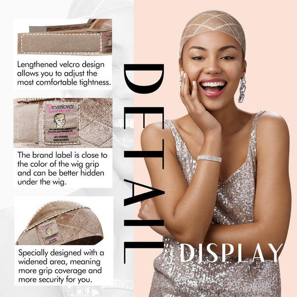 Wide Wig Grip Headband, Wig Grip Band for Securing, Nude, 1 Piece