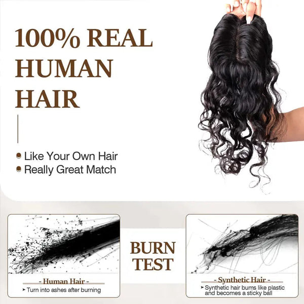 Premium Curly Mono Base Hair Toppers Human Hair for Women