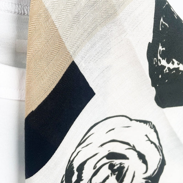 Hepburn Camellia Velvet Warm Scarf