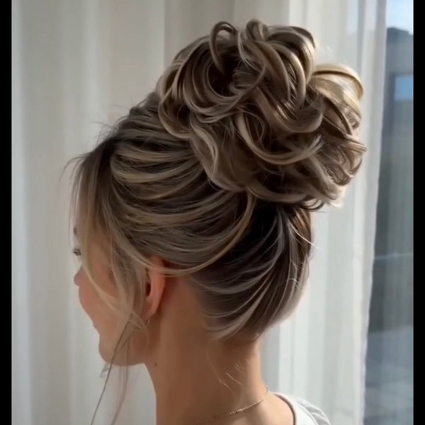 Large Messy Hair Bun Curly Synthetic hair