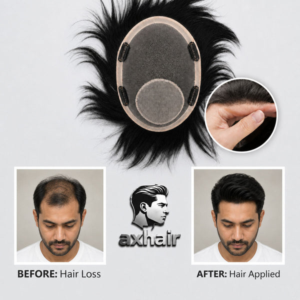 Viral Video Same Style Men’s Wig with Realistic Scalp, Natural-Looking Hairpiece for Southeast Asian Men
