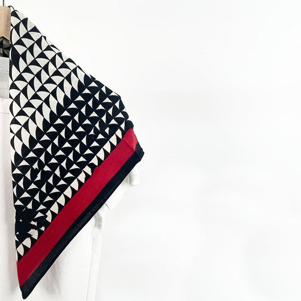 H-letter black and red high-end warm scarf