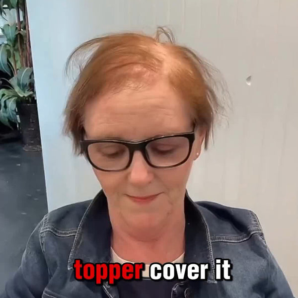 Breathable and Natural Hair Topper for Women with thinning hair