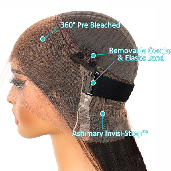 Flash Sale Invisi-Strap™ Snug Fit 360 HD Transparent Lace Wig Bleached Knots