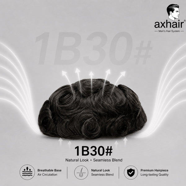 Versalite Base| Lace Front + MONO Mesh + PU Men Toupee Lace Hairline Wig Natural Hairline Human Hair System