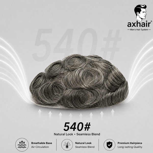 Versalite Base| Lace Front + MONO Mesh + PU Men Toupee Lace Hairline Wig Natural Hairline Human Hair System