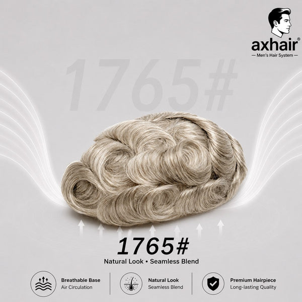 Full French Lace: Men's Lace Toupee  Full French Lace Base  Suitable for Humid Climate