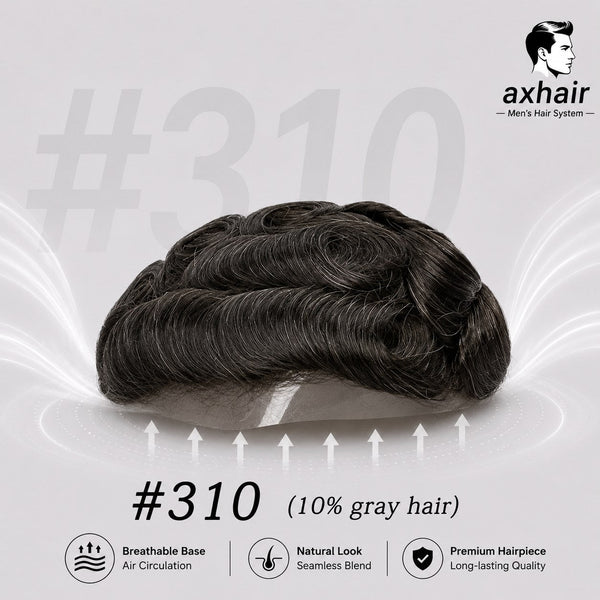 Full French Lace: Men's Lace Toupee  Full French Lace Base  Suitable for Humid Climate