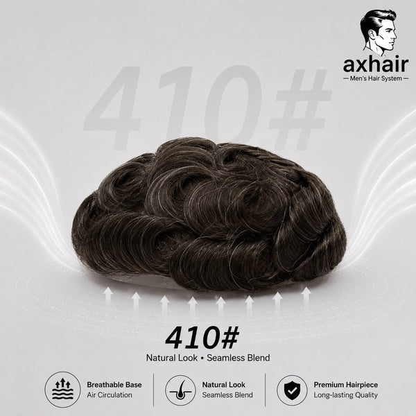 Versalite Base| Lace Front + MONO Mesh + PU Men Toupee Lace Hairline Wig Natural Hairline Human Hair System