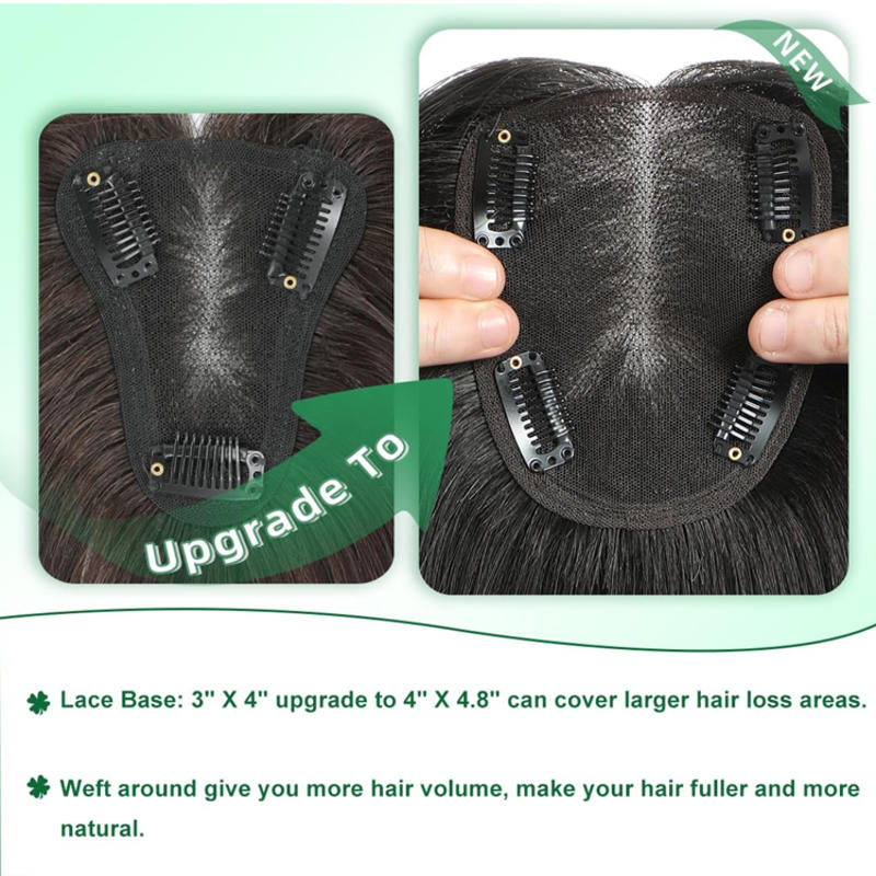 Best Breathable Real Hair Topper for Women Crown Topper No Bangs – seamiss