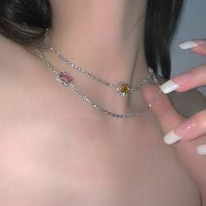 Bling CZ Diamond Choker Necklace