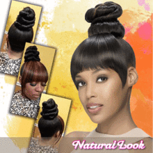 Bundle Hair Bun and Clip in Bangs Set (2PCS)