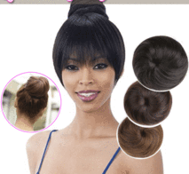 Bundle Hair Bun and Clip in Bangs Set (2PCS)