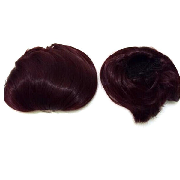 Bundle Hair Bun and Clip in Bangs Set (2PCS)