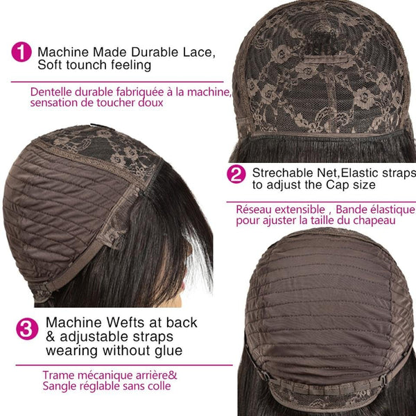 Sexy Charming Elegant Centre Parting Glueless Long Black Straight Wig