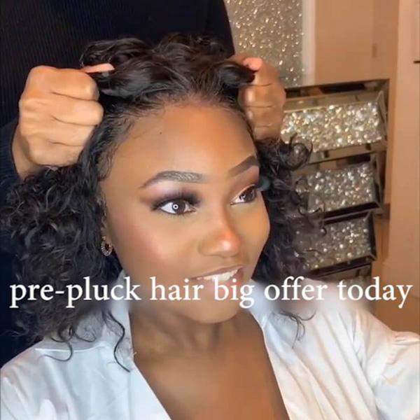 Heat Resistant Medium Length Black Fluffy Wig Daily Wear
