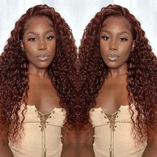 33B Color Reddish Brown  Lace Front Wig Different Hair Texture Human Hair Wig