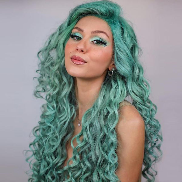 Green Natural Hairline Wigs