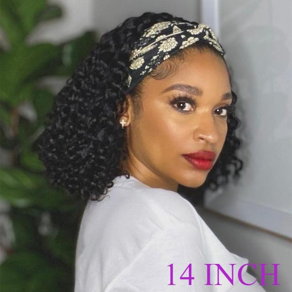 Natural Curly Headband Wig