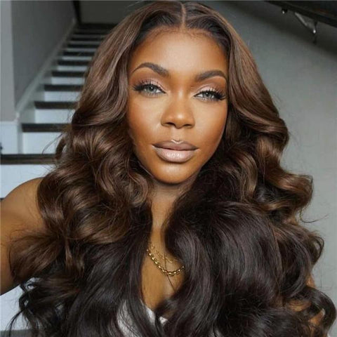 Brown Wave Prepluck Glueless Fashion Wigs-15