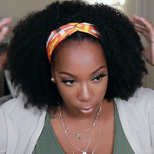 Natural Glamorous Headband Wig