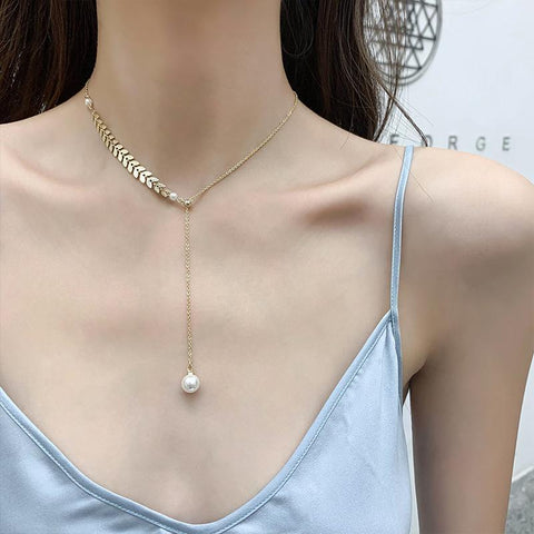"Wheat of Hope" Pearl Necklace