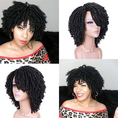 Summer Sale High Quality Dreadlock Short Twist Curly Popular Wigs