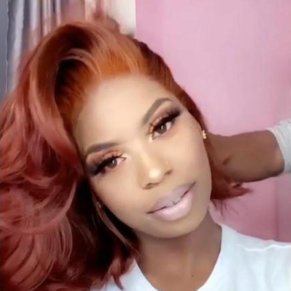 Orange Body Wave Closure Wigs