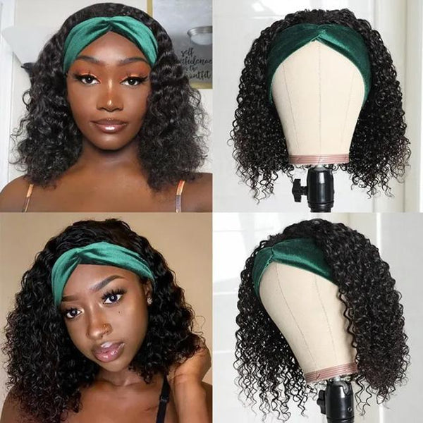 Natural Curly Headband Wig