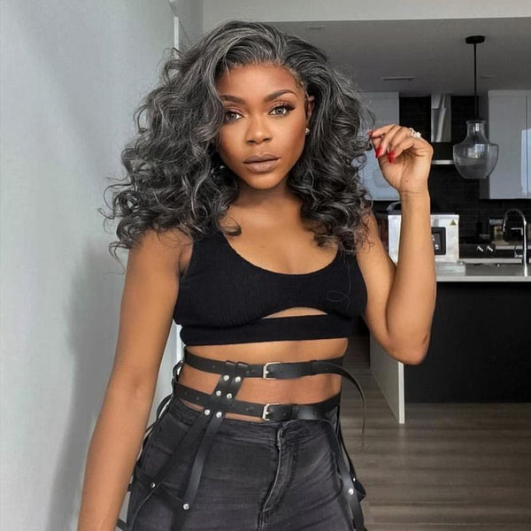 Silver Wave Bob Glueless Fashion Wigs