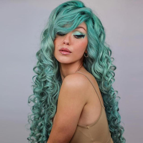 Green Natural Hairline Wigs