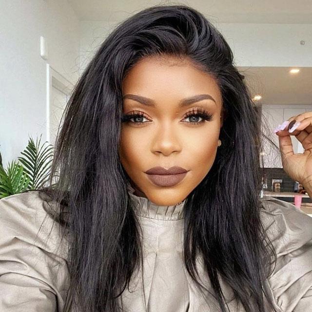 Straight  with Cut Lace Wig