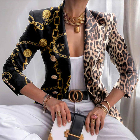 Fashion all-match printed blazer