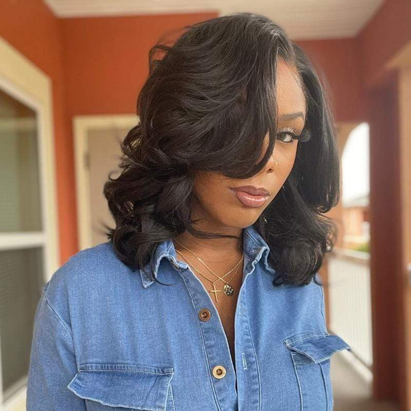 Medium Wavy Curly Wig
