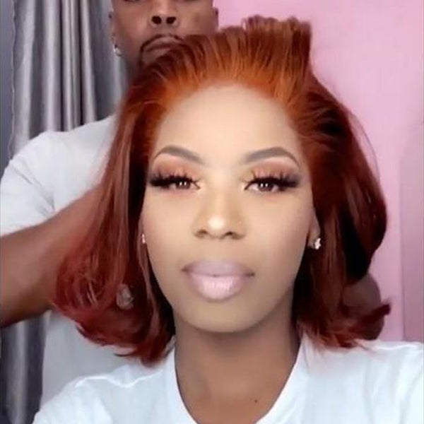 Orange Body Wave Closure Wigs