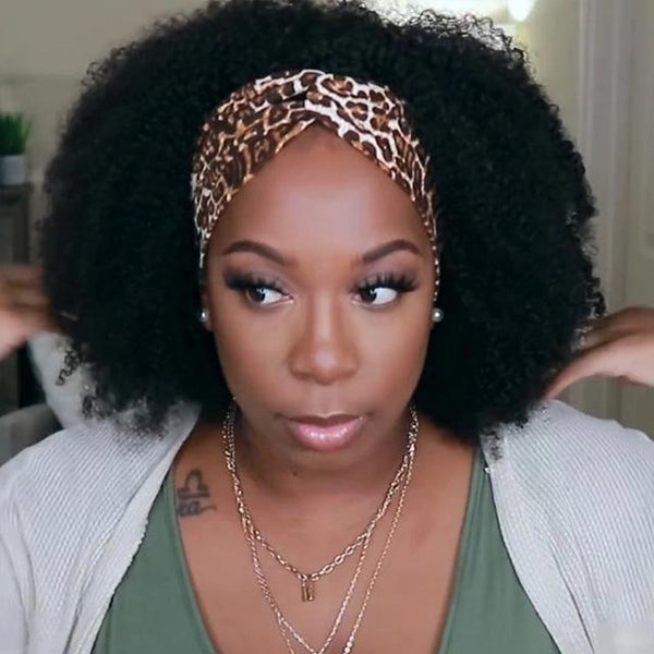 Natural Glamorous Headband Wig