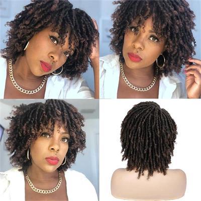 Summer Sale High Quality Dreadlock Short Twist Curly Popular Wigs