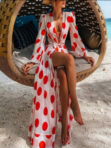 Polka dot beach dress