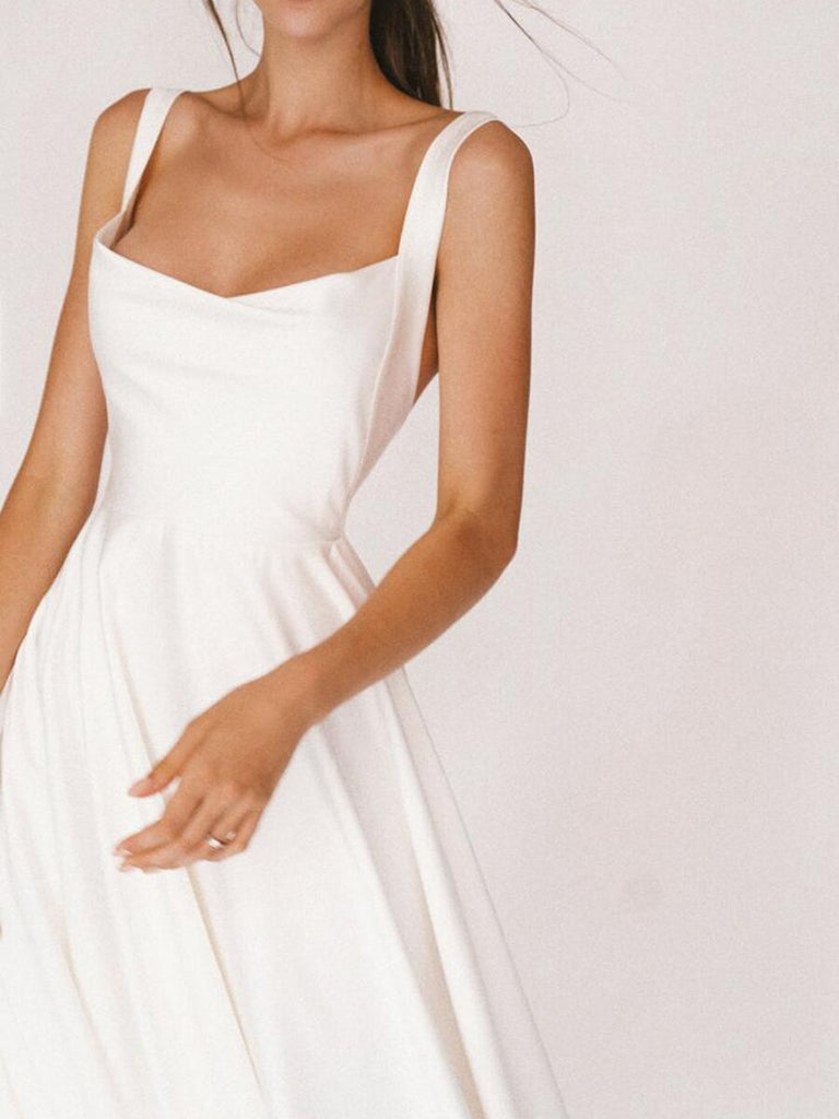 Fashionable sleeveless A-line dress – seamiss