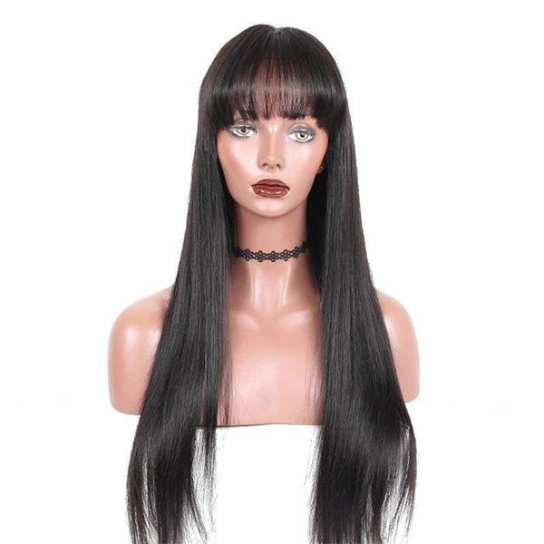 Pre Plucked Straight Black Wig