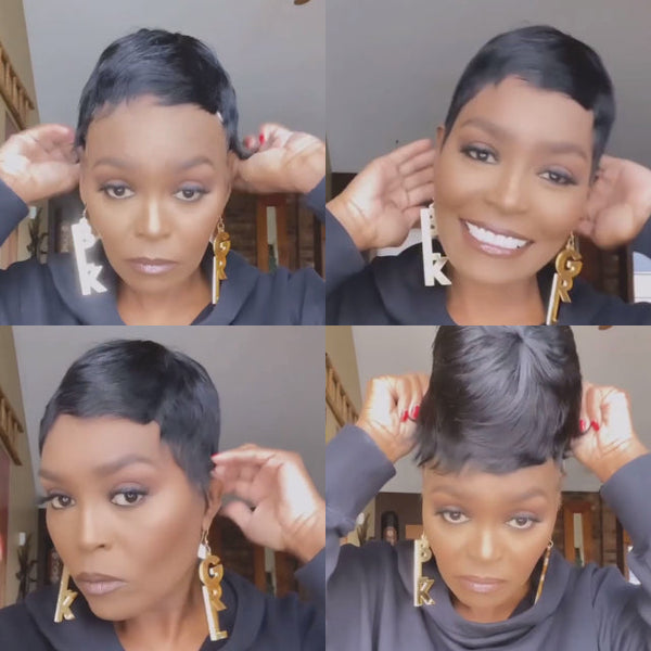 Short Bob Hair Wig Pixie Cut Wig