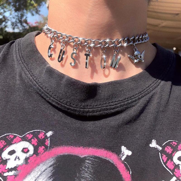 Custom Angel SS Choker Necklace