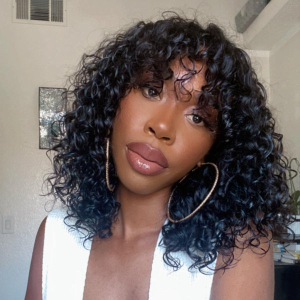 Boho Curly Bang Wig