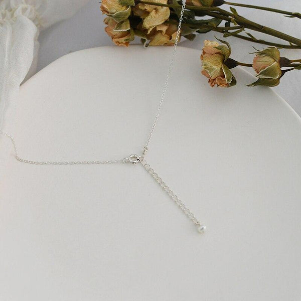 925 Sterling Silver Smile Necklace Natural Freshwater Pearl Jewelry for Fashion women